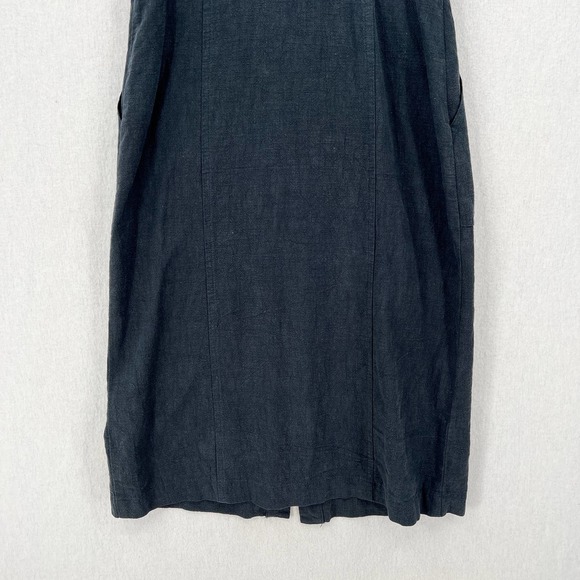 SKIES ARE BLUE Dress Womens Small Charcoal Gray Linen Blend Button Front NWT - Picture 7 of 14